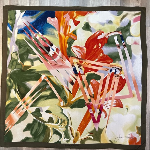 Limited Collaboration Louis Vuitton James Rosenquist Silk Scarf - Picture 1 of 8
